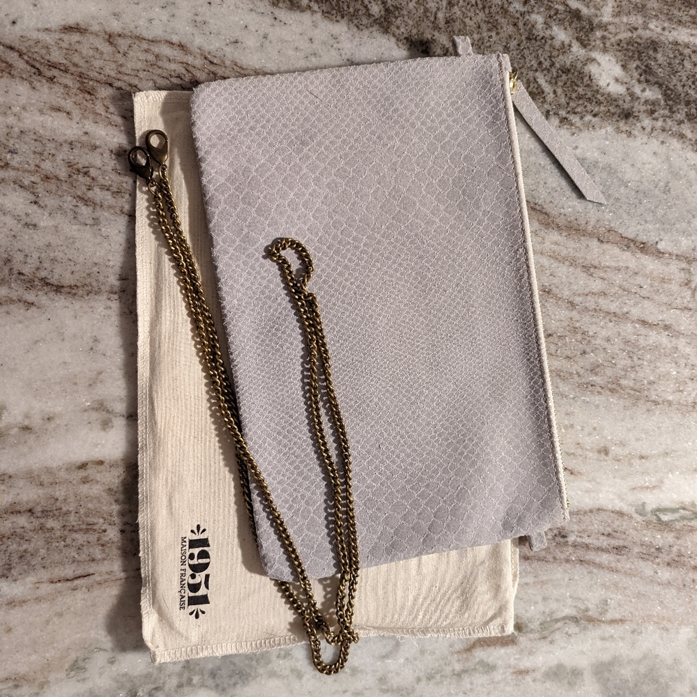 1951 Maison Francaise White Snake XL Clutch